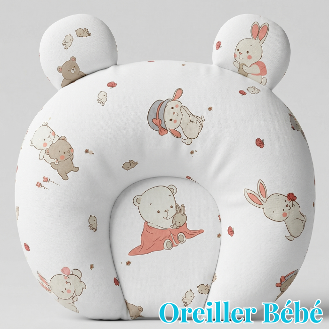 Coussin Morphologique Anti-Tête Plate Bébé