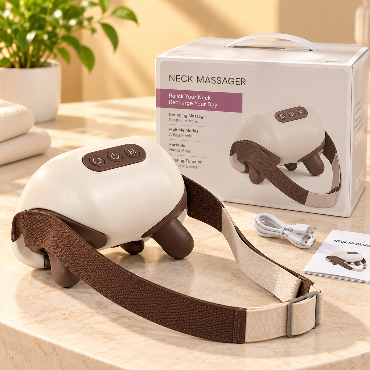 Masseur Cervical Électrique Rechargeable