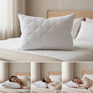 Oreiller orthopédique avec taie matelassé