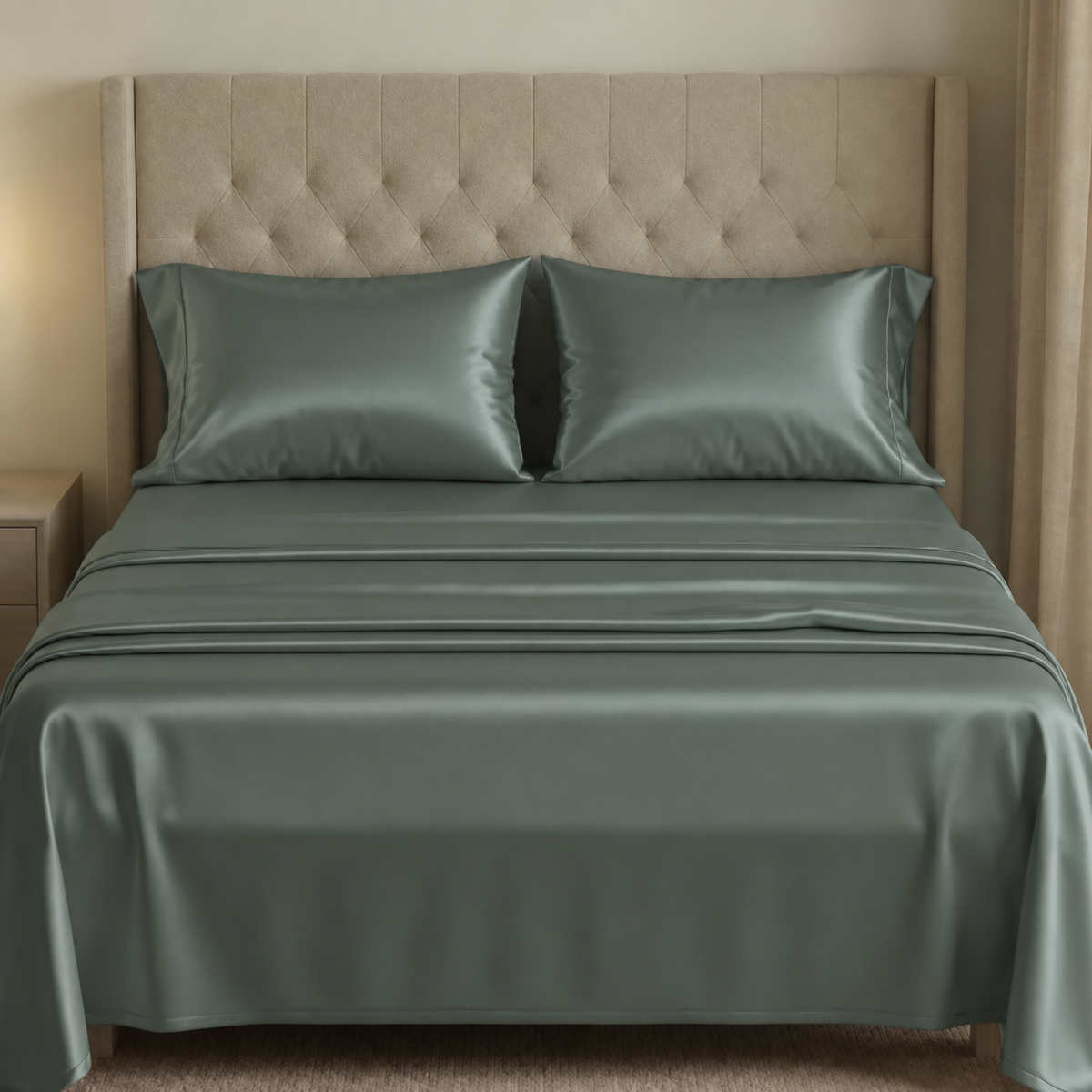 Parure de Lit en Satin du Coton